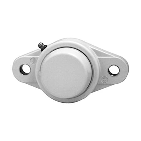 Ami Bearings SINGLE ROW BALL BEARING - 1-3/8in ZINC NARROW SET SCREW BLACK 2-BOLT FLANGE CLS COV BS BNFL7-22MZ2CEB